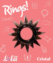 Чёрное эрекционное кольцо Rings Cristal - 1