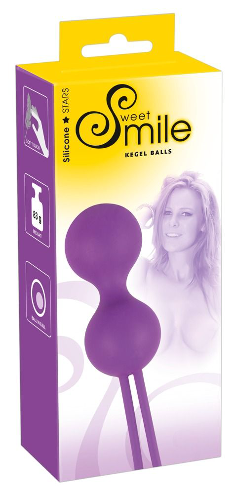 Фиолетовые вагинальные шарики Smile - 3