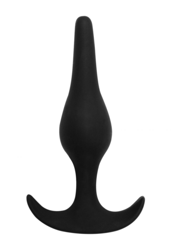 Чёрная анальная пробка Smooth - 12,5 см.
