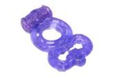 Фиолетовое эрекционное кольцо Rings Treadle с подхватом - 1