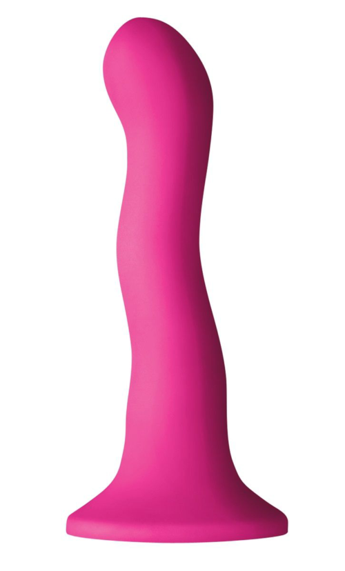 Розовый волнистый фаллоимитатор Shi/Shi Ripple 6 Dildo - 19 см. - 0