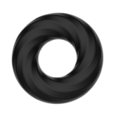 Чёрное эластичное эрекционное кольцо Super Soft - 1