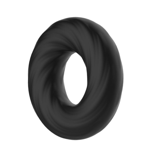 Чёрное эластичное эрекционное кольцо Super Soft - 2