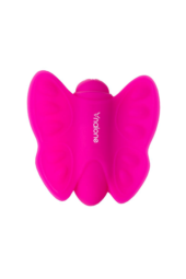 Розовый клиторальный стимулятор-бабочка Madam - 1