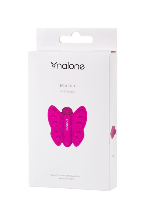 Розовый клиторальный стимулятор-бабочка Madam - 3