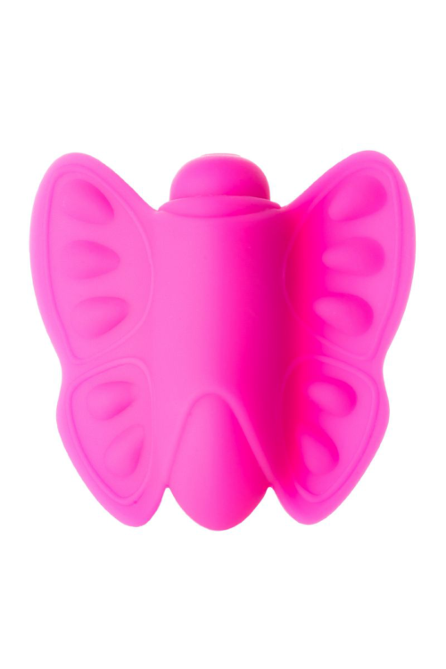 Розовый клиторальный стимулятор-бабочка Madam - 6