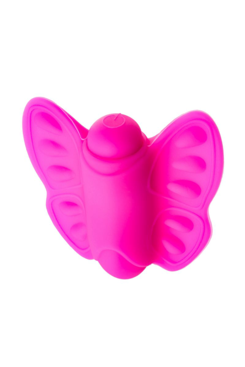 Розовый клиторальный стимулятор-бабочка Madam - 7