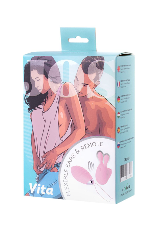 Нежно-розовый набор VITA: вибропуля и вибронасадка на палец - 8