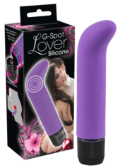 Фиолетовый вибратор с загнутым кончиком G-Spot Lover - 14,5 см. - 0