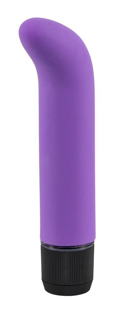 Фиолетовый вибратор с загнутым кончиком G-Spot Lover - 14,5 см. - 1