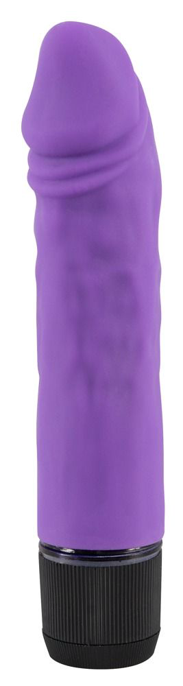 Фиолетовый вибратор-реалистик без мошонки - 14,5 см. - 1