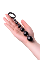 Анальная цепочка черного цвета A-toys - 19,8 см. - 4