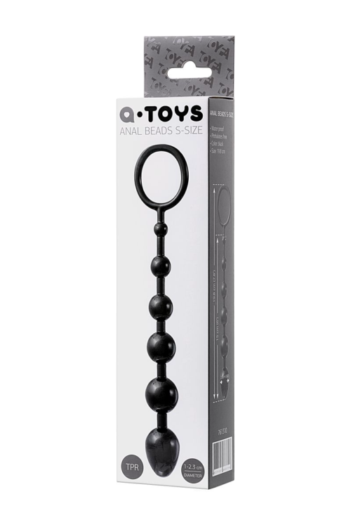 Анальная цепочка черного цвета A-toys - 19,8 см. - 2
