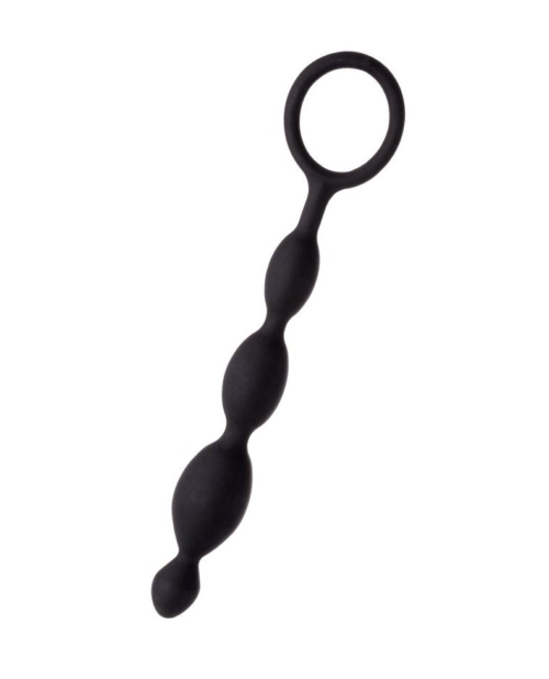 Анальная цепочка черного цвета A-toys - 19,5 см. - 0