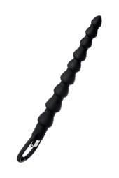 Черная анальная цепочка с вибрацией A-toys - 32,7 см. - 1