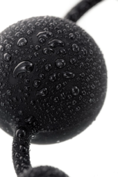 Черная анальная цепочка A-toys с шариками - 35,9 см. - 8