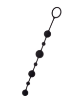 Черная анальная цепочка A-toys с шариками - 35,9 см. - 0