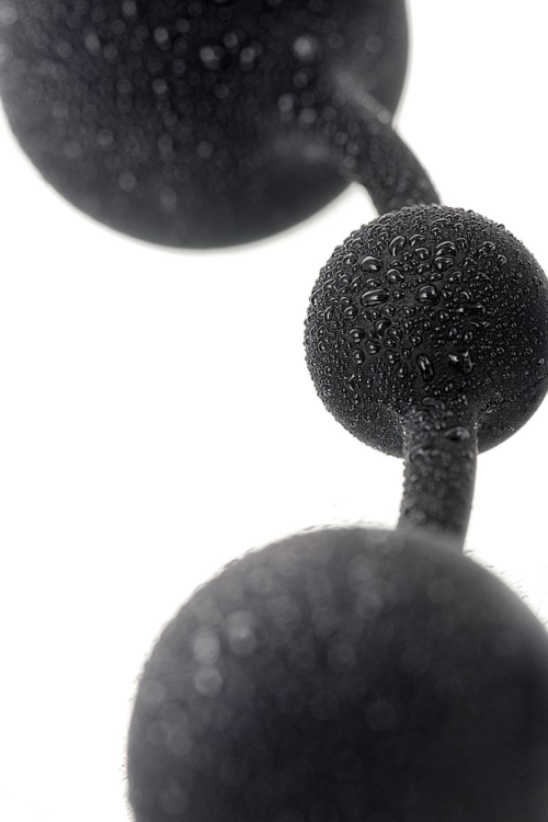 Черная анальная цепочка A-toys с шариками - 35,9 см. - 7