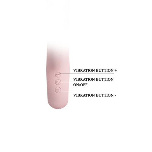 Нежно-розовый вибратор с клиторальным отростком Selene - 19 см. - 4