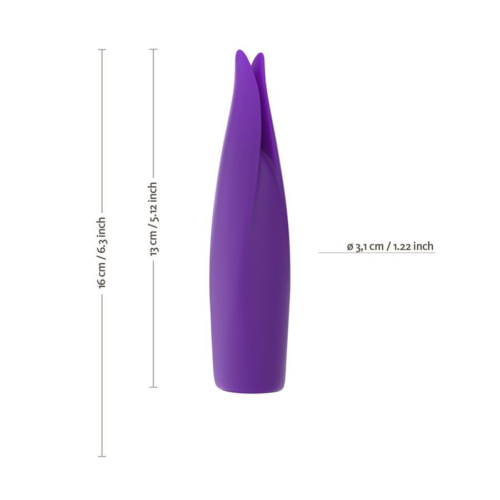 Фиолетовый мини-вибратор Volita для клиторальной стимуляции - 2