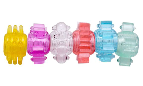 Набор из 6 разноцветных эрекционных колец Enhance 6 Piece Cock Ring Set - 1