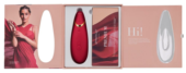 Красный бесконтактный клиторальный стимулятор Womanizer Premium - 5