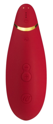 Красный бесконтактный клиторальный стимулятор Womanizer Premium - 3