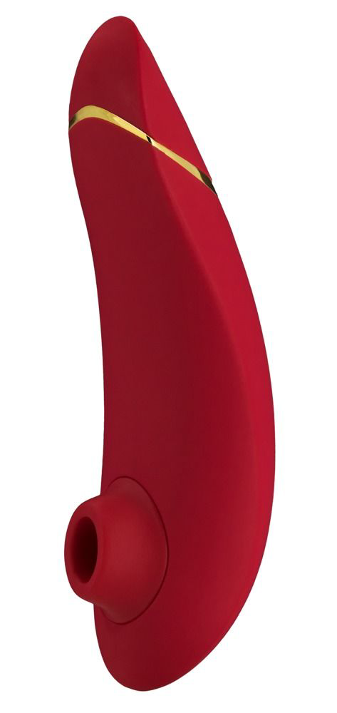 Красный бесконтактный клиторальный стимулятор Womanizer Premium - 0