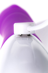Фиолетовый вибратор JOS TATY с пульсирующими шариками - 21,5 см. - 13