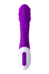 Фиолетовый вибратор JOS TATY с пульсирующими шариками - 21,5 см. - 2