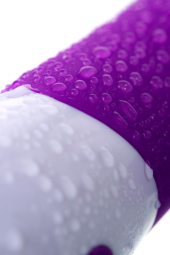 Фиолетовый вибратор JOS TATY с пульсирующими шариками - 21,5 см. - 10