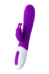 Фиолетовый вибратор JOS TATY с пульсирующими шариками - 21,5 см. - 1