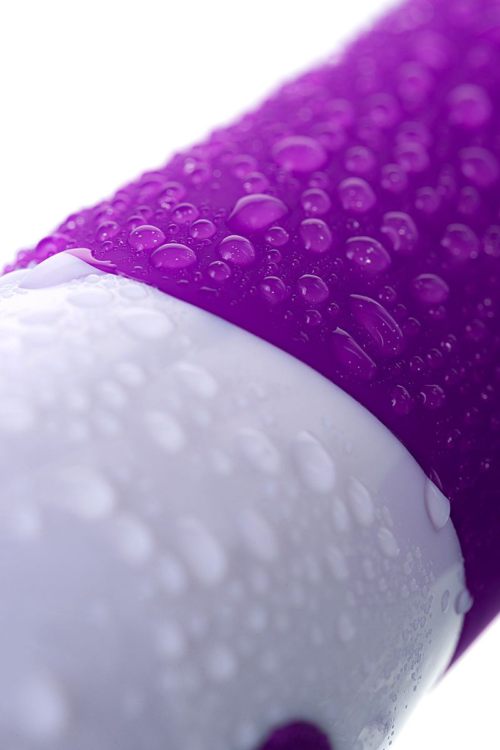Фиолетовый вибратор JOS TATY с пульсирующими шариками - 21,5 см. - 10