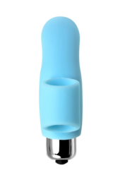 Голубая вибронасадка на палец JOS DANKO для точки G - 9,5 см. - 3
