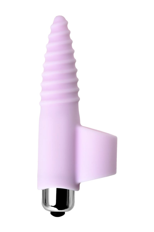 Нежно-розовая вибронасадка на палец для анальной стимуляции JOS NOVA - 9 см. - 1