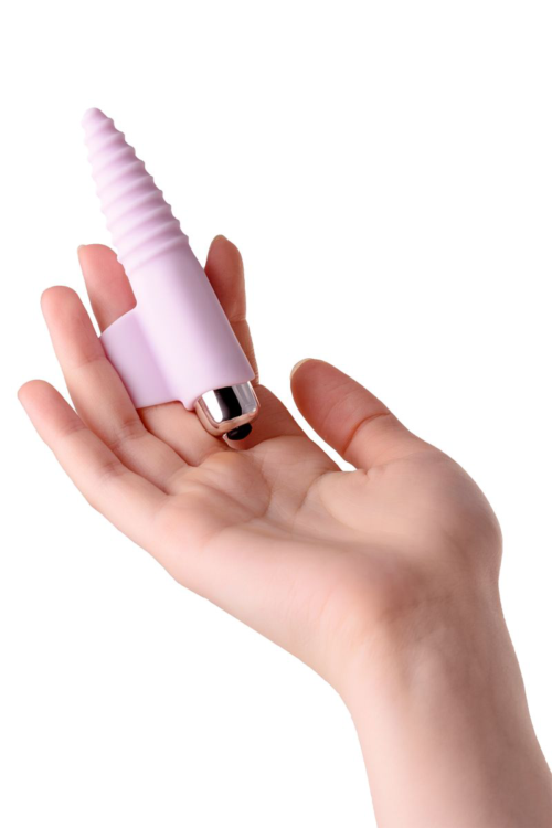 Нежно-розовая вибронасадка на палец для анальной стимуляции JOS NOVA - 9 см. - 4