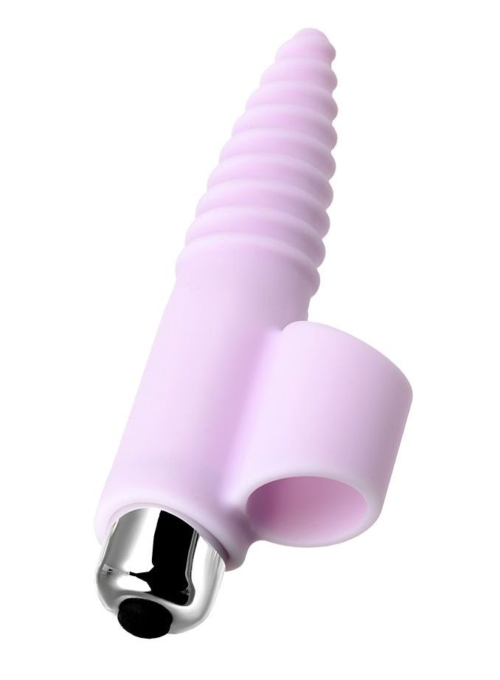 Нежно-розовая вибронасадка на палец для анальной стимуляции JOS NOVA - 9 см. - 0