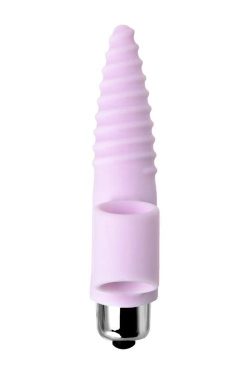 Нежно-розовая вибронасадка на палец для анальной стимуляции JOS NOVA - 9 см. - 3