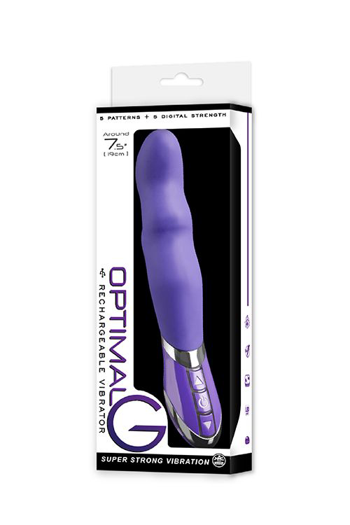 Фиолетовый перезаряжаемый вибратор OPTIMAL G 7.5INCH RECHARGEABLE VIBRATOR - 19 см. - 1