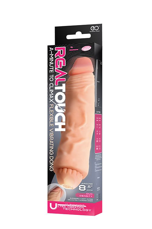 Телесный вибратор-реалистик REAL TOUCH A-MINUTE TO CLIMAX VIBE - 22 см. - 1