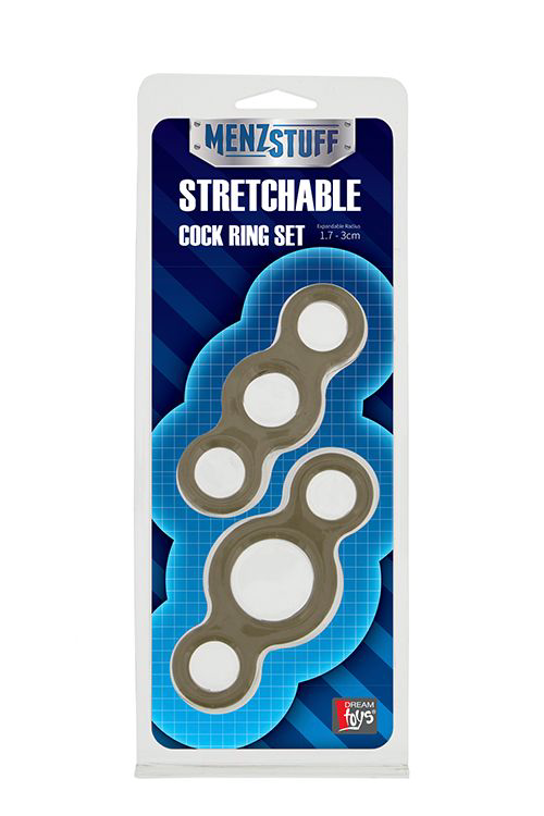 Набор из 2 эрекционных колец MENZSTUFF STRETCHABLE COCK RING SET - 1