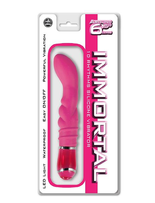 Розовый вибростимулятор G-точки IMMORTAL 6INCH 10 FUNCTION VIBRATOR - 15,2 см. - 1