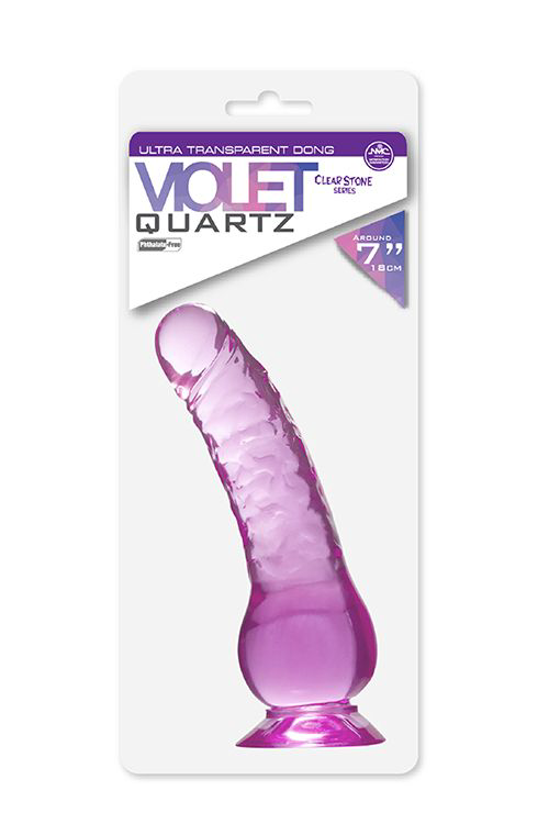 Фиолетовый фаллоимитатор QUARTZ VIOLET 7INCH PVC DONG - 17,8 см. - 1
