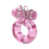 Розовое эрекционное кольцо с вибрацией Ring - 1