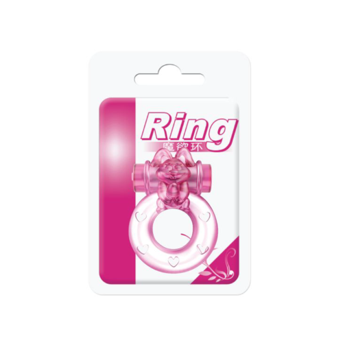 Розовое эрекционное кольцо с вибрацией Ring - 6