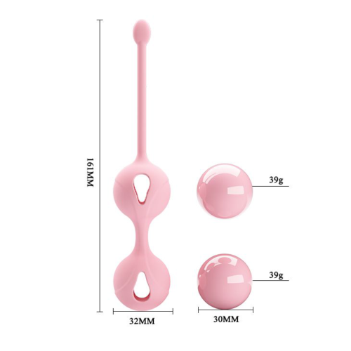 Нежно-розовые вагинальные шарики Kegel Tighten Up I - 2