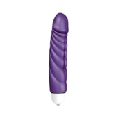 Фиолетовый вибратор с ребрышками Mr.Perfect Intense - 15,2 см. - 0