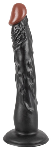 Чернокожий фаллоимитатор на присоске African Lover - 18 см. - 0