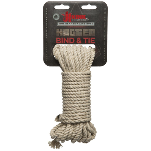 Бондажная пеньковая верёвка Kink Bind Tie Hemp Bondage Rope 30 Ft - 9,1 м. - 1