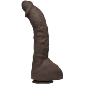 Коричневый фаллоимитатор-гигант Prince Yahshua ULTRASKYN 10.5” Cock with Removable Vac-U-Lock Suction Cup - 27,4 см. - 0